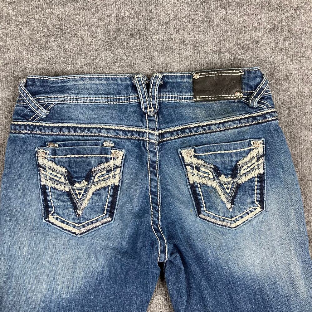 Vigoss Jeans Womens Size 7‎ Blue Capri Slim Fit Cropped Stretch Denim